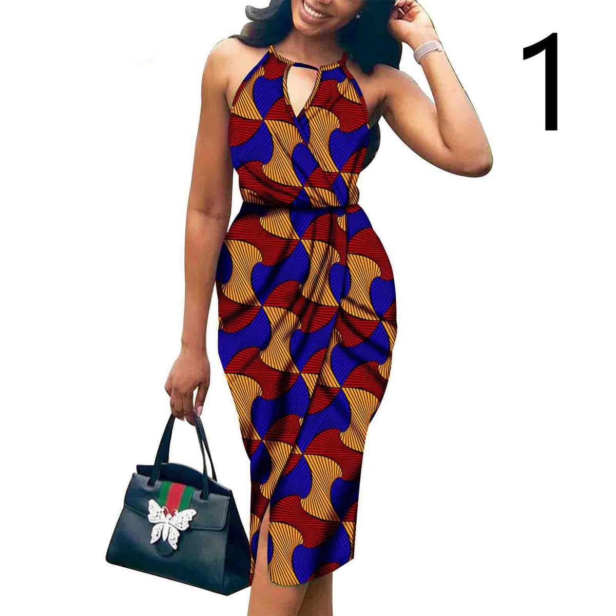 African Ethnic Printed Batik Cotton Fashion Dress - melvincucci