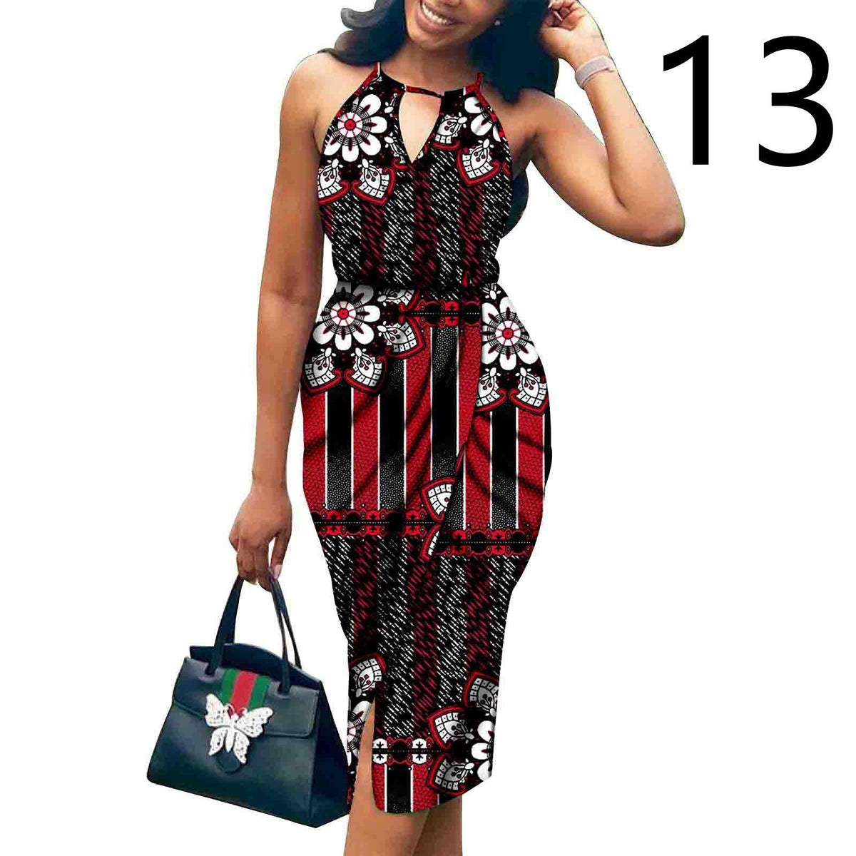African Ethnic Printed Batik Cotton Fashion Dress - melvincucci