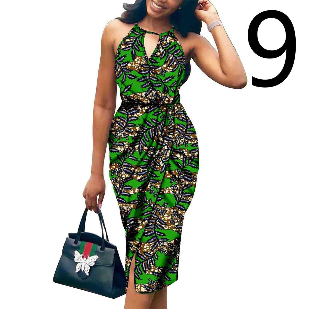 African Ethnic Printed Batik Cotton Fashion Dress - melvincucci