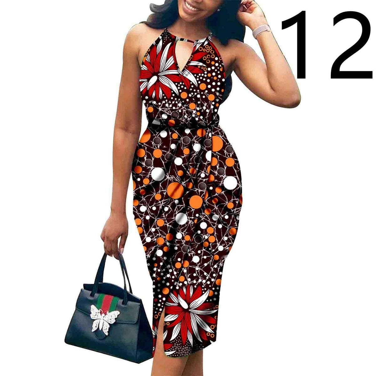 African Ethnic Printed Batik Cotton Fashion Dress - melvincucci