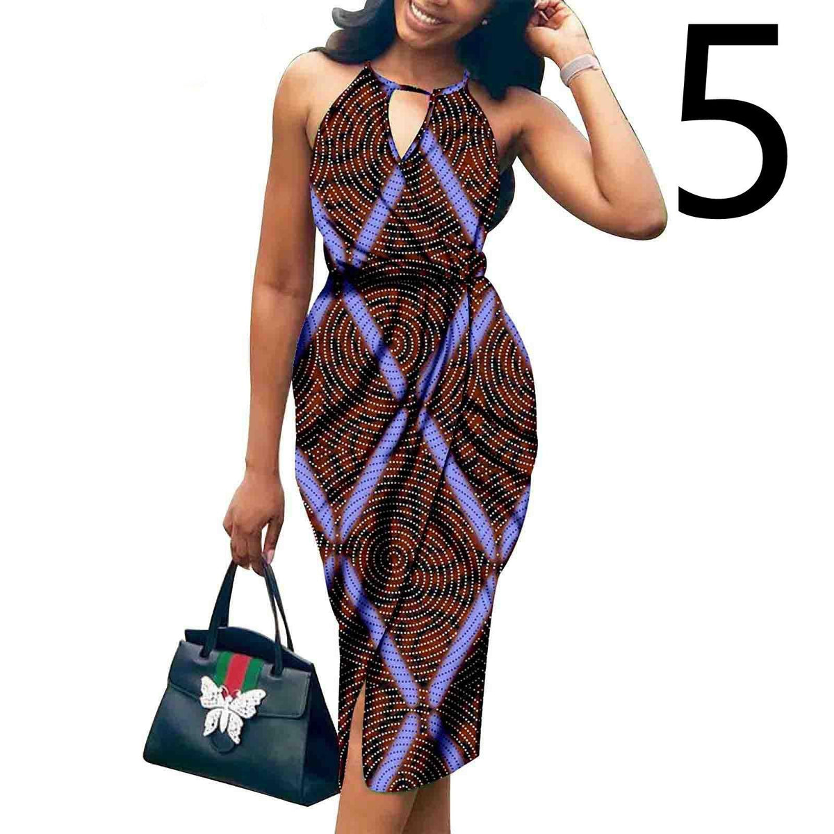 African Ethnic Printed Batik Cotton Fashion Dress - melvincucci