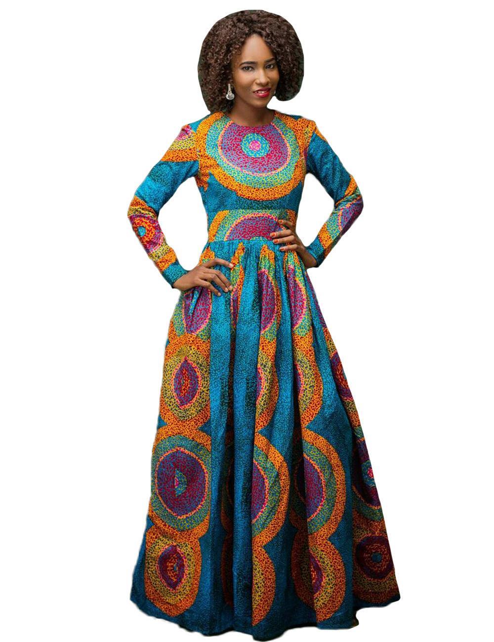 African Ethnic Style Digital Print Dress - melvincucci