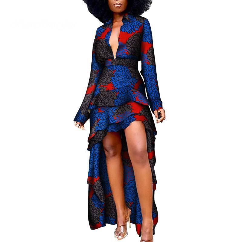 African Ethnic Women'S Dress African Batik Print Dress - melvincucci