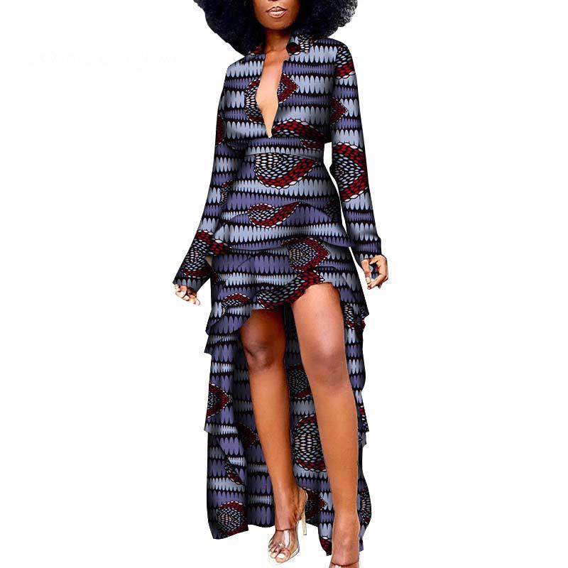African Ethnic Women'S Dress African Batik Print Dress - melvincucci