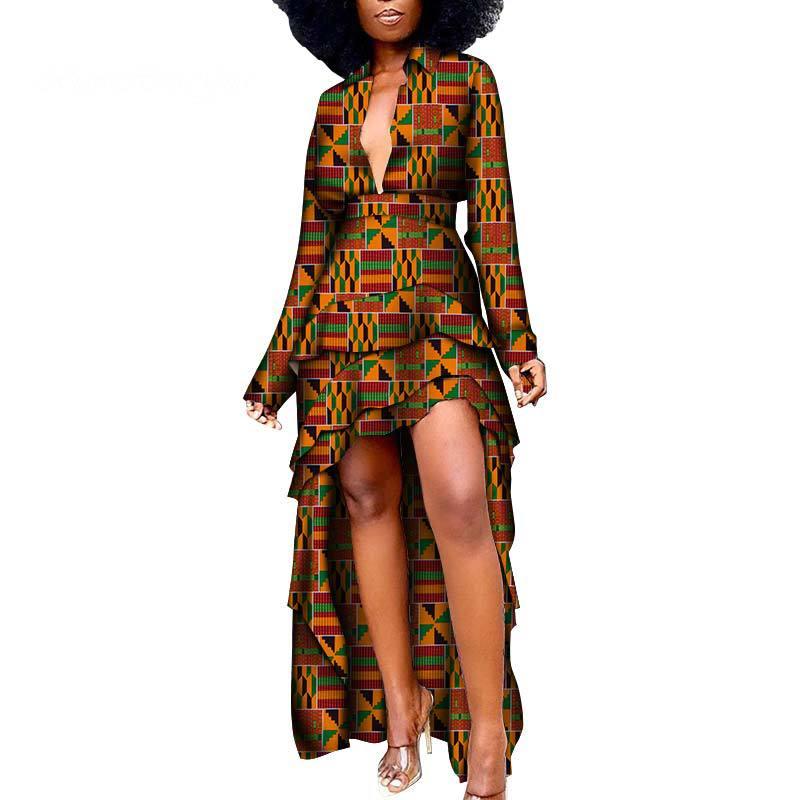 African Ethnic Women'S Dress African Batik Print Dress - melvincucci