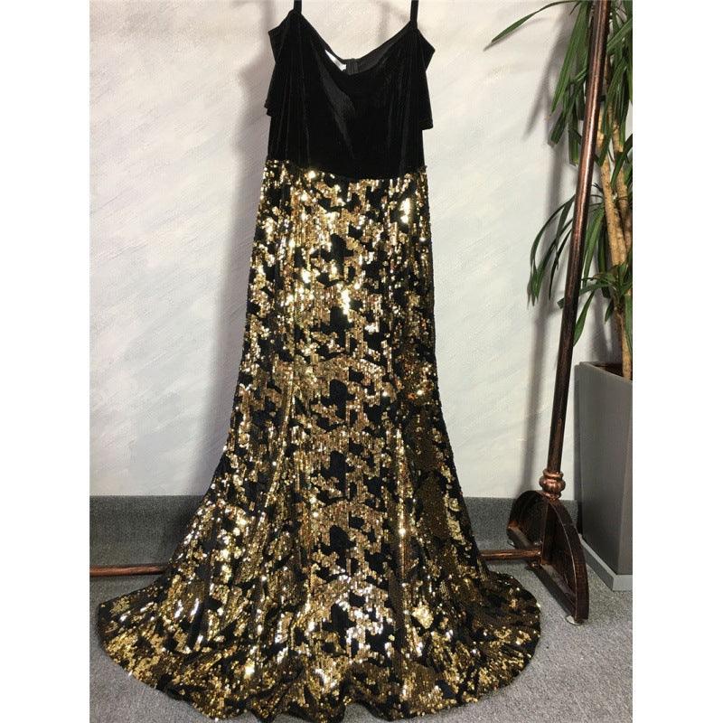 African Fashion Party Dress Sequined Sexy Evening Dresses - melvincucci