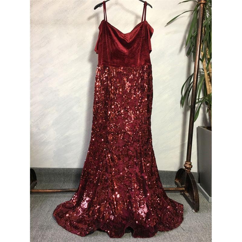 African Fashion Party Dress Sequined Sexy Evening Dresses - melvincucci