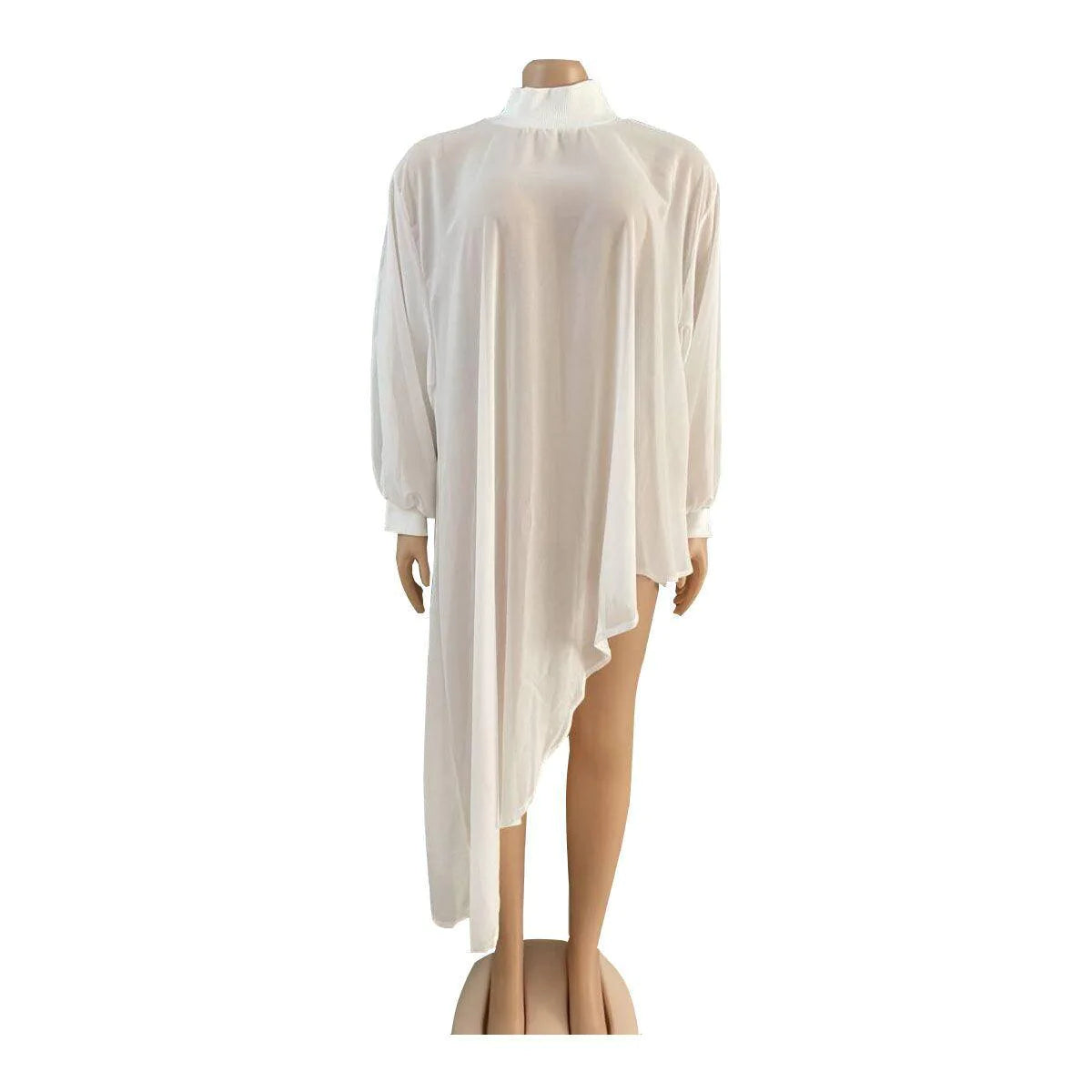 African Fat Woman Irregular Chiffon Loose Women Dress - melvincucci