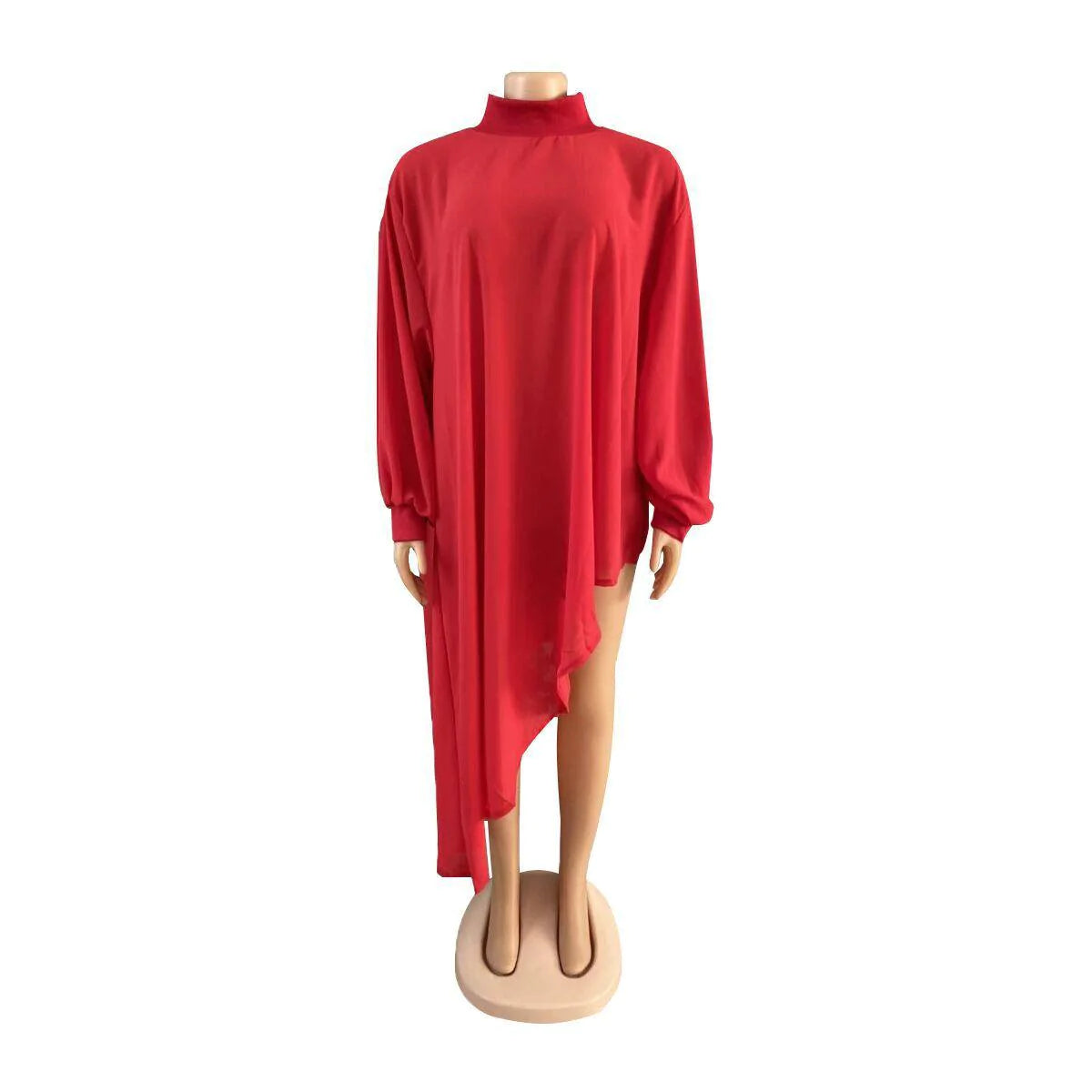 African Fat Woman Irregular Chiffon Loose Women Dress - melvincucci
