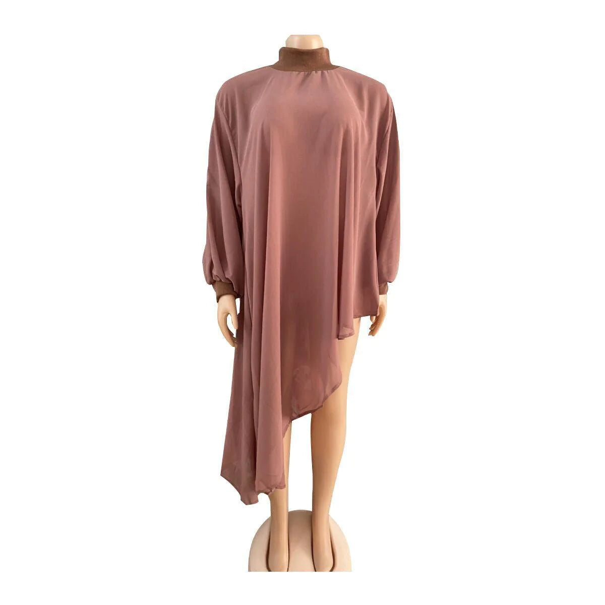 African Fat Woman Irregular Chiffon Loose Women Dress - melvincucci