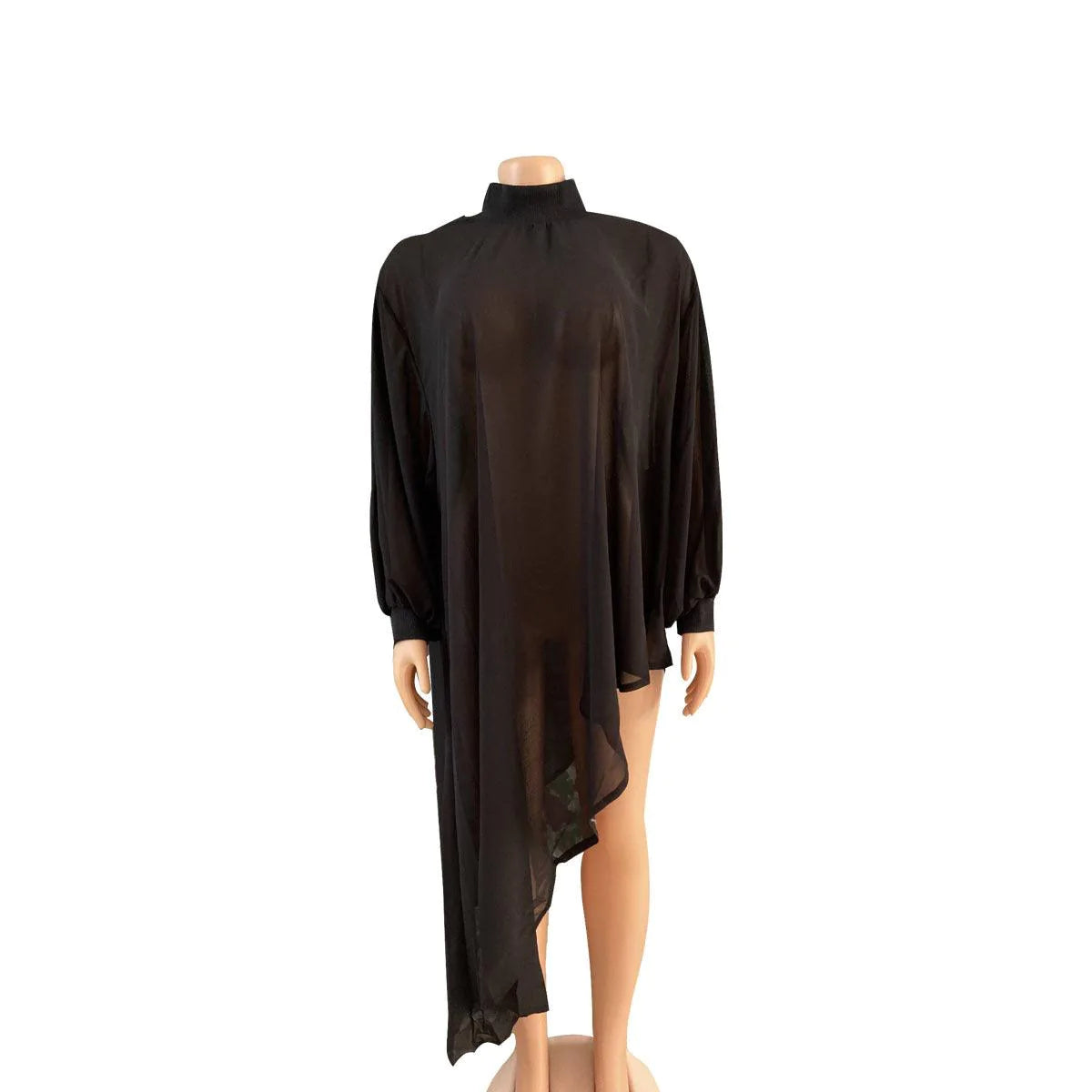 African Fat Woman Irregular Chiffon Loose Women Dress - melvincucci