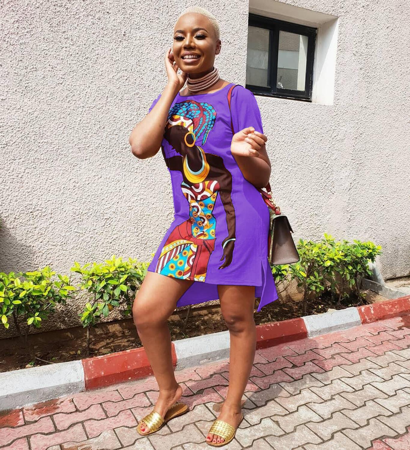 African Girl Print Casual Dress - melvincucci
