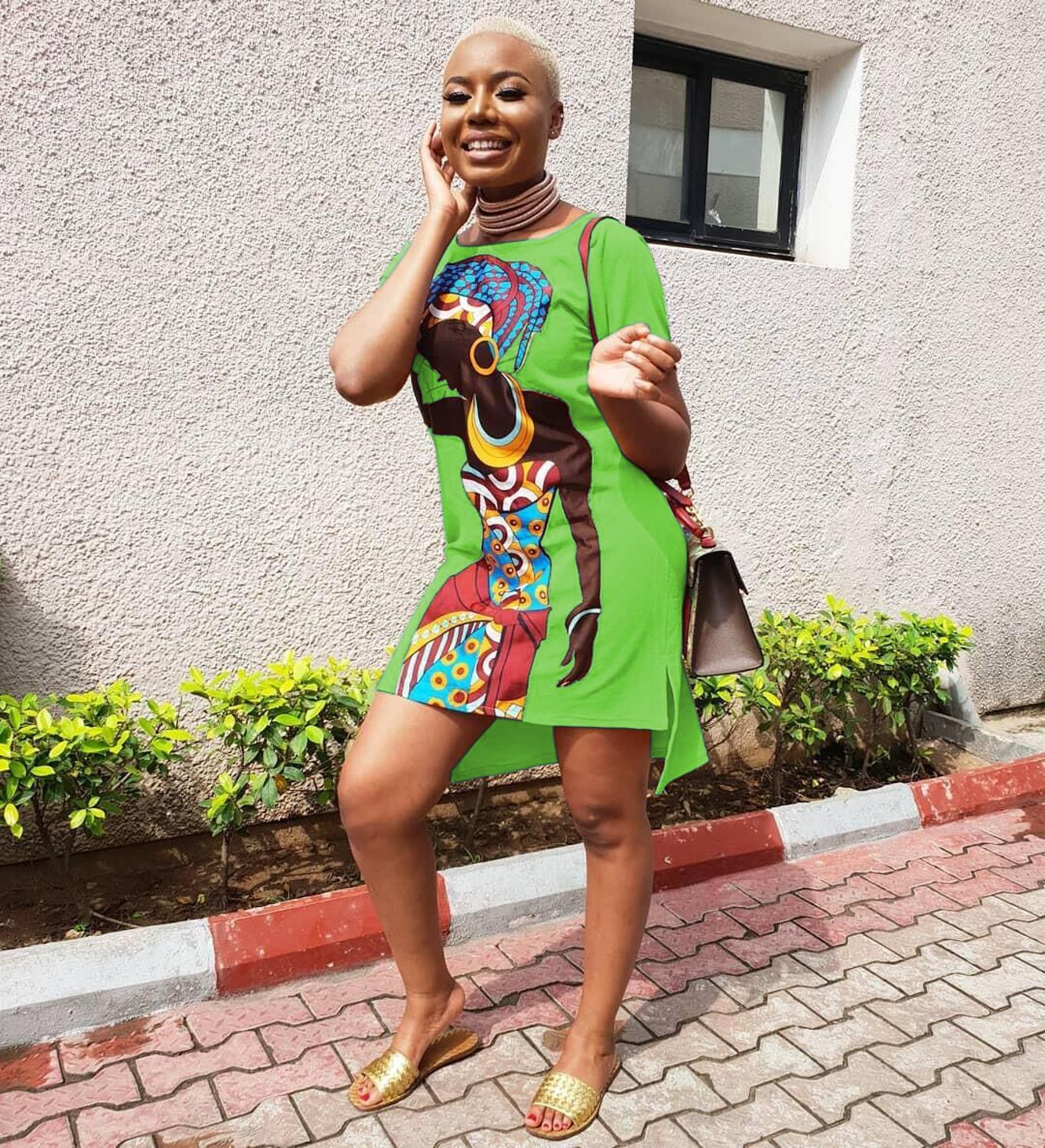 African Girl Print Casual Dress - melvincucci