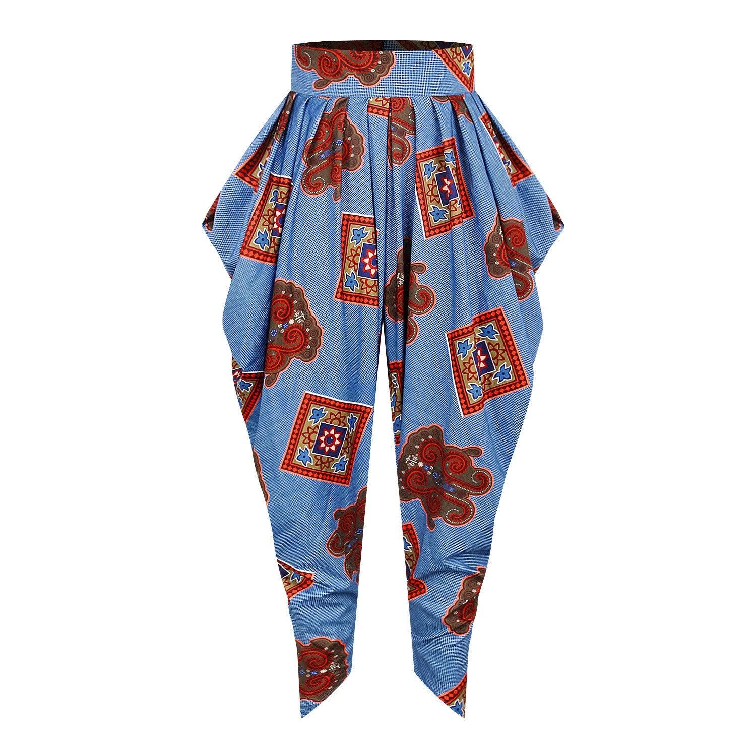 African Ladies Clothes 2020 News Wide Leg Pants Dashiki Print Trousers - melvincucci