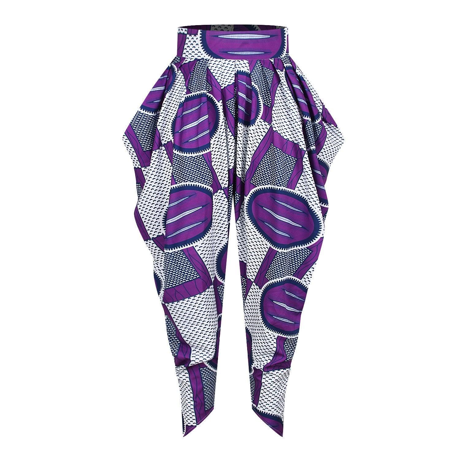 African Ladies Clothes 2020 News Wide Leg Pants Dashiki Print Trousers - melvincucci