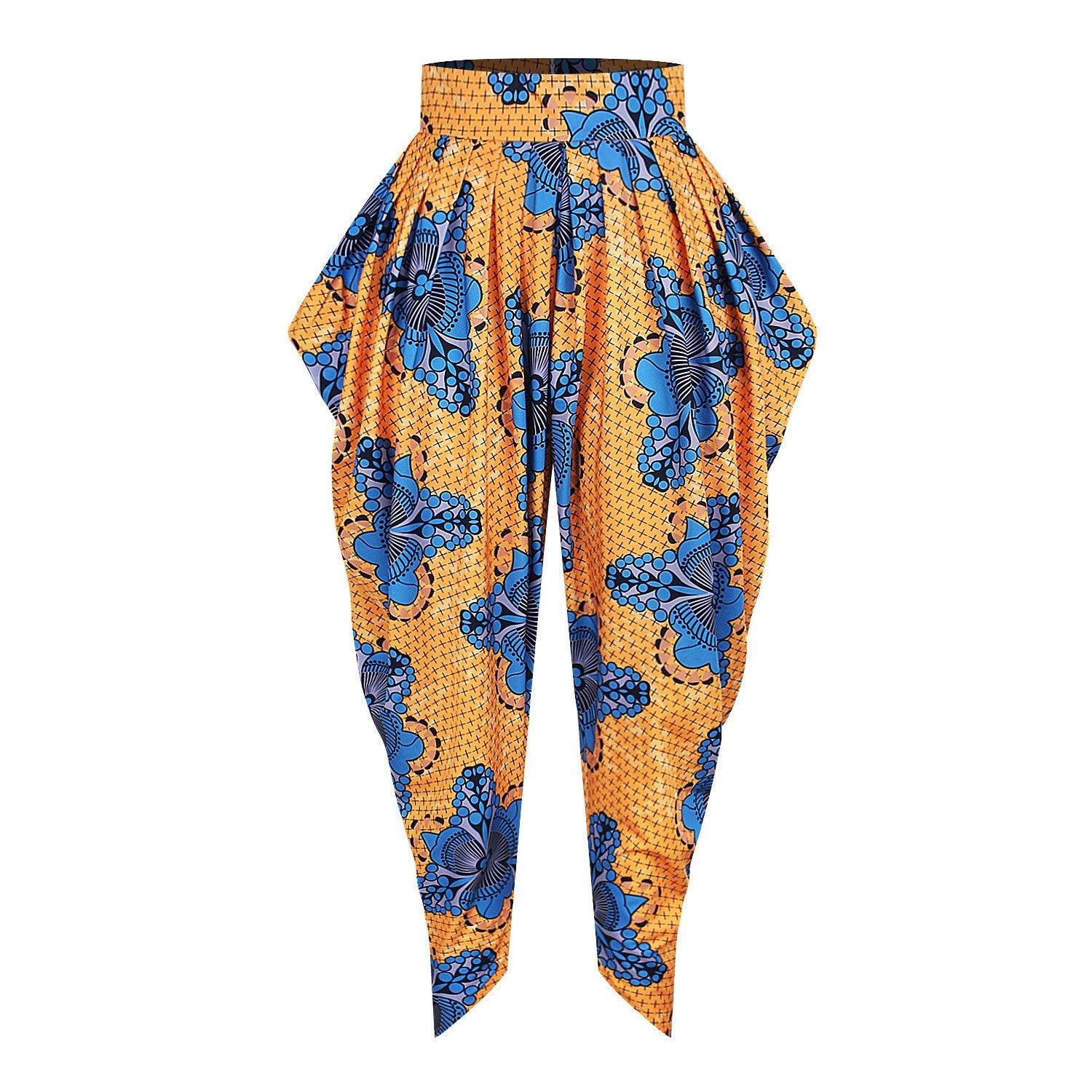 African Ladies Clothes 2020 News Wide Leg Pants Dashiki Print Trousers - melvincucci