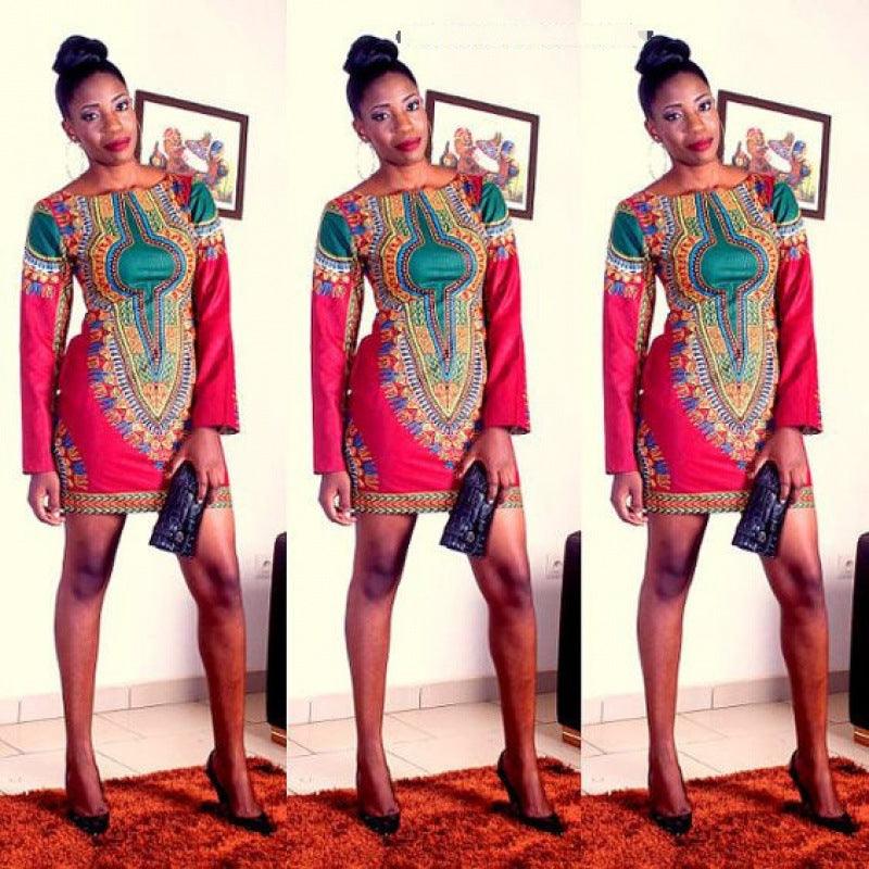 African National Style Totem Print Women's Dress African National Dress - melvincucci