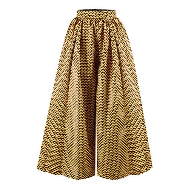 African News Ladies Clothes Dashiki Print Trousers Wide - melvincucci