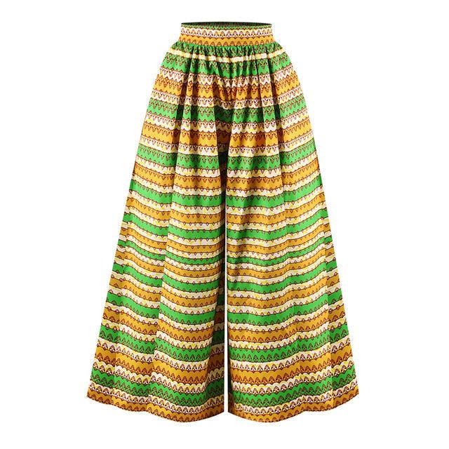 African News Ladies Clothes Dashiki Print Trousers Wide - melvincucci
