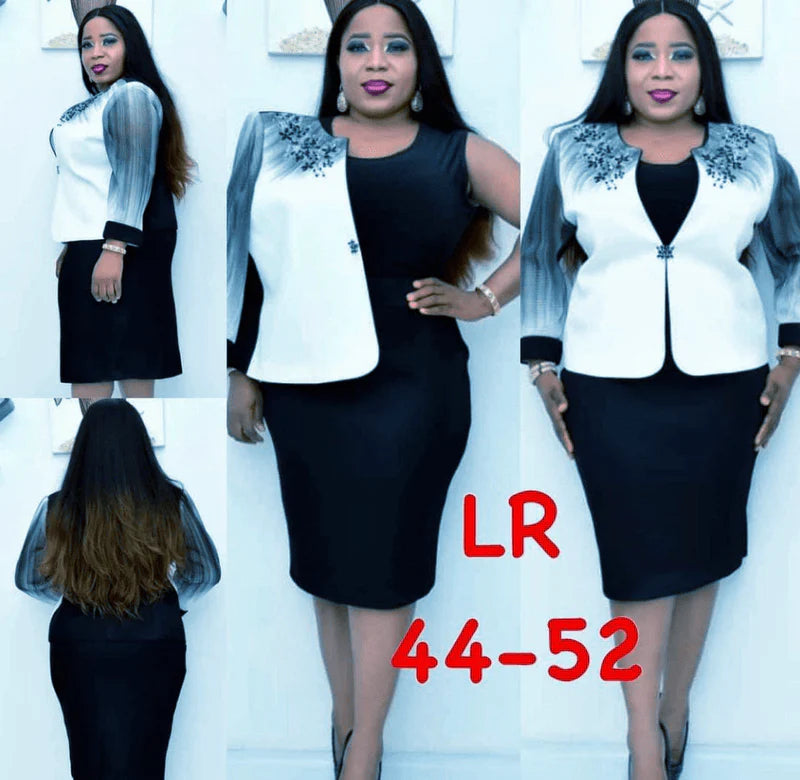 African Plus Size Small Coat Dress Printed Jacket Suit Women - melvincucci