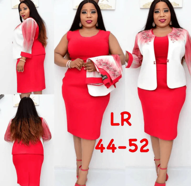 African Plus Size Small Coat Dress Printed Jacket Suit Women - melvincucci