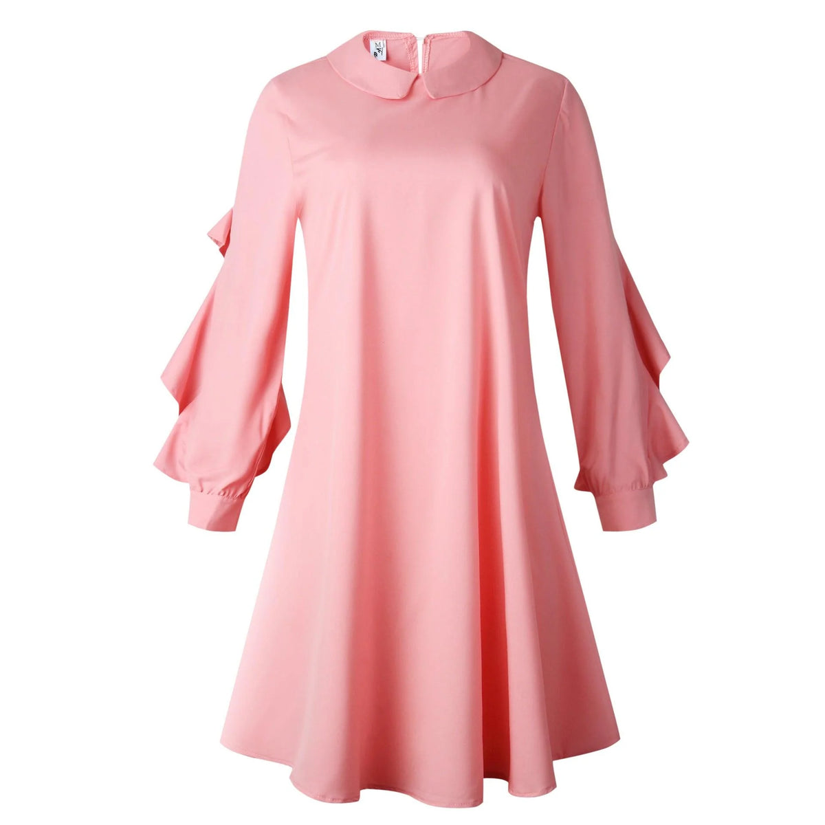 African Plus Size Women's Long Sleeve Lapel Shirt Dress - melvincucci