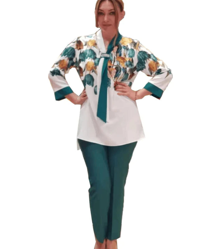 African Popular Cross Scarf Print Plus Size Suit Women 3XL - melvincucci