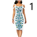 African Print Dress Women's Casual Tight Evening Gown - melvincucci