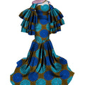 African Print Traditional Fishtail Dress Floor-length Dress - melvincucci