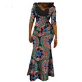 African Printed Short Sleeve Women'S Cotton Dress - melvincucci