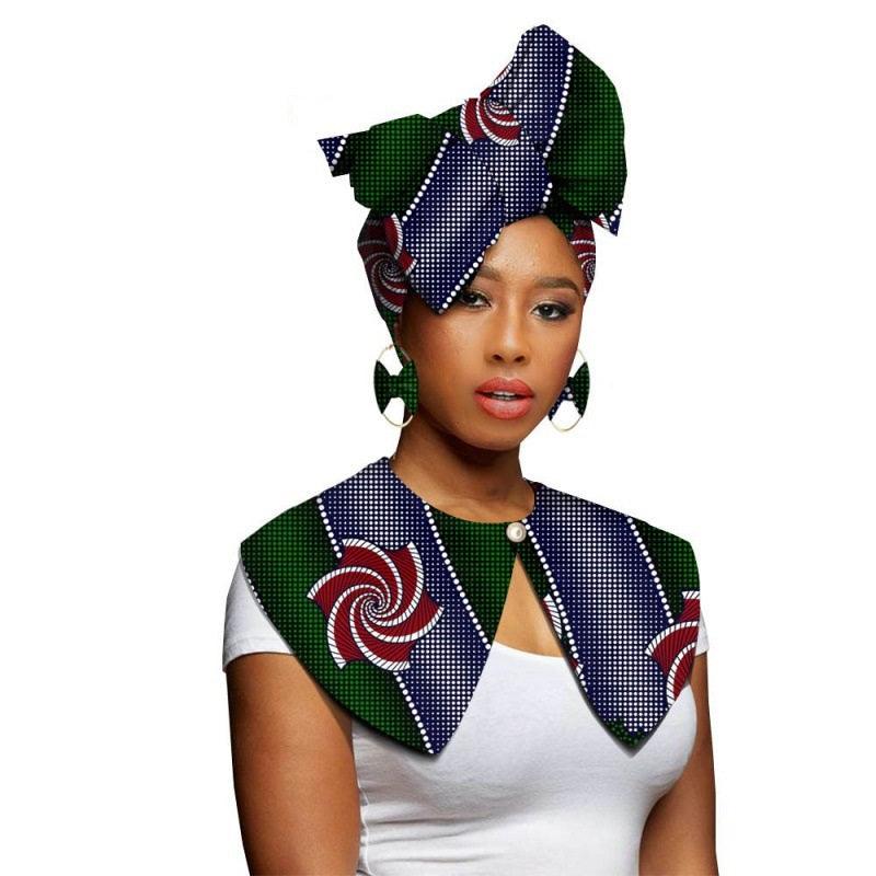 African Printing Batik Cotton Scarf Exaggerated Earrings Shawl African Earrings - melvincucci