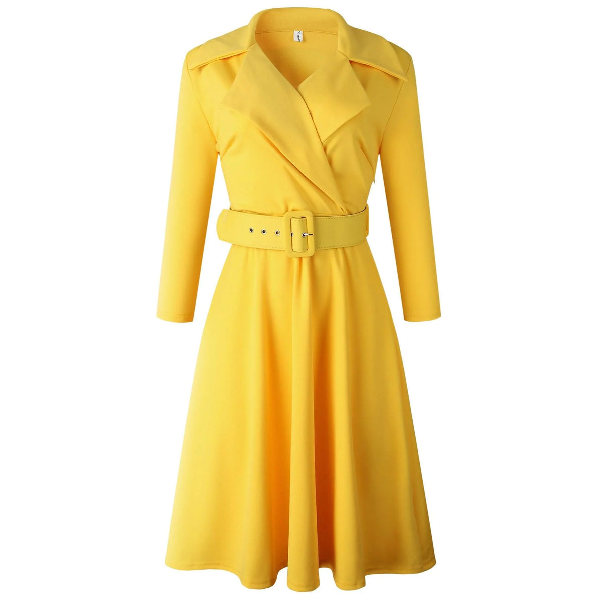 African Slim Waist Sexy A-Line Skirt Shirt Collar Dress With Belt - melvincucci