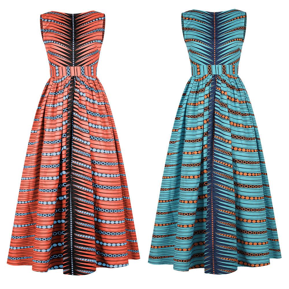 African Style Digital Print Beautiful Back Dress - melvincucci