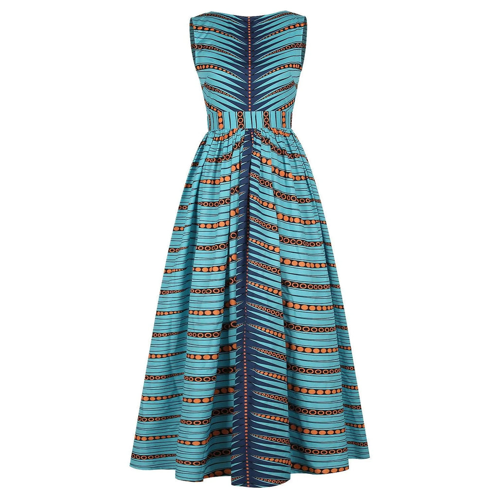 African Style Digital Print Beautiful Back Dress - melvincucci
