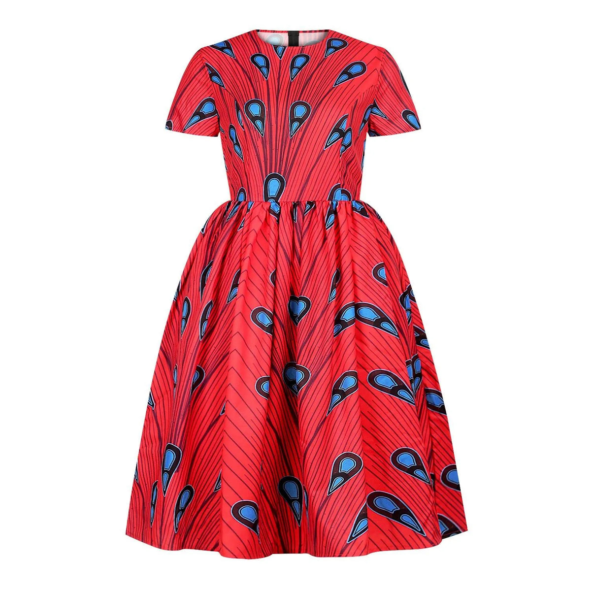 African Style Summer New Short-sleeved Dress - melvincucci