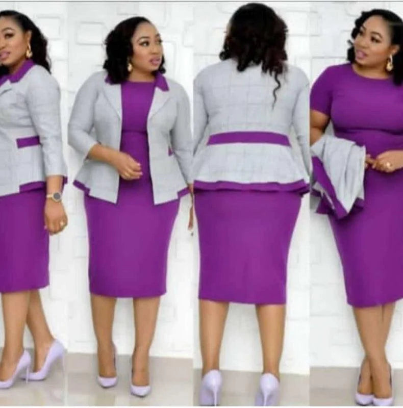 African Woman's Fashionable Dress Jacket Suit L 5XL - melvincucci