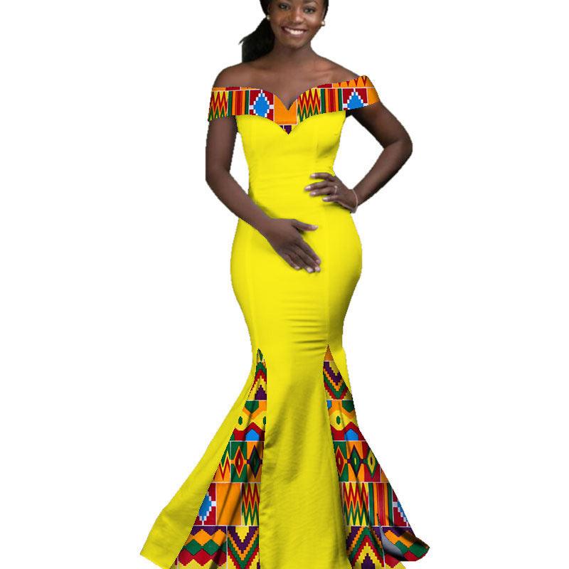 African Women Dress Wax Print Fashion Ankara - melvincucci