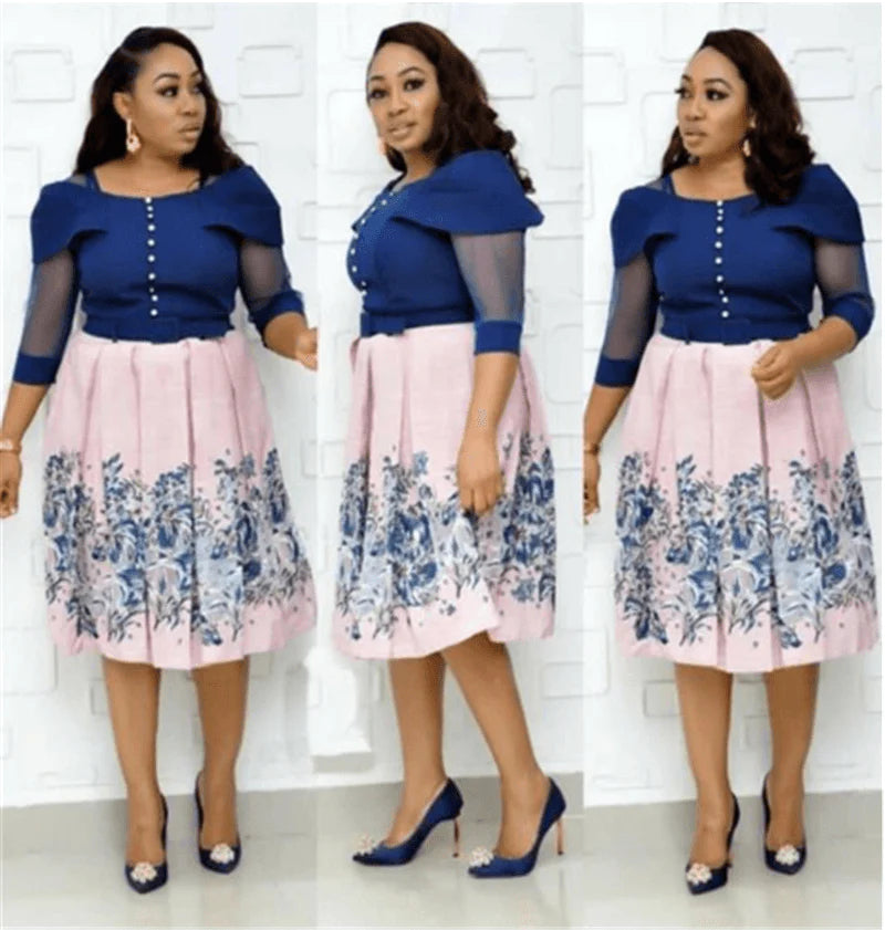 African Women Fashion Dress Ladies Big Size Dresses - melvincucci