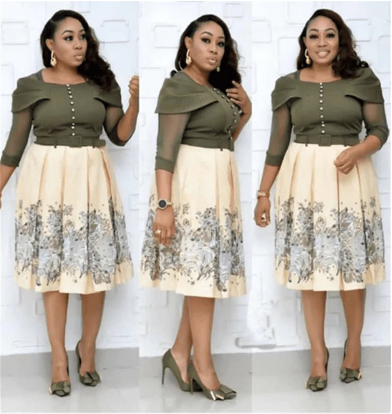 African Women Fashion Dress Ladies Big Size Dresses - melvincucci