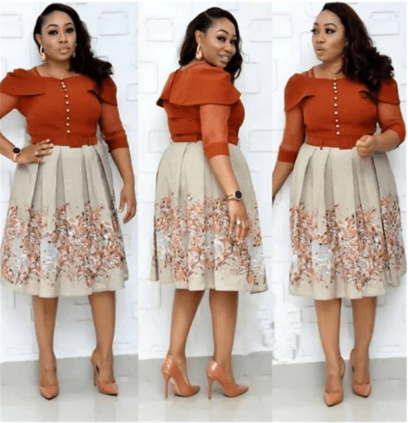 African Women Fashion Dress Ladies Big Size Dresses - melvincucci