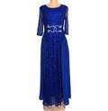 African Women Lace Sequined Party Dress - melvincucci