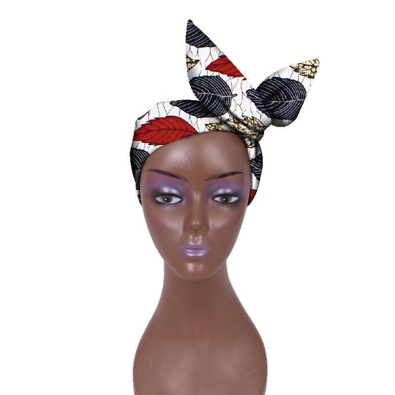 African Women Wax Cloth Cotton Turban - melvincucci