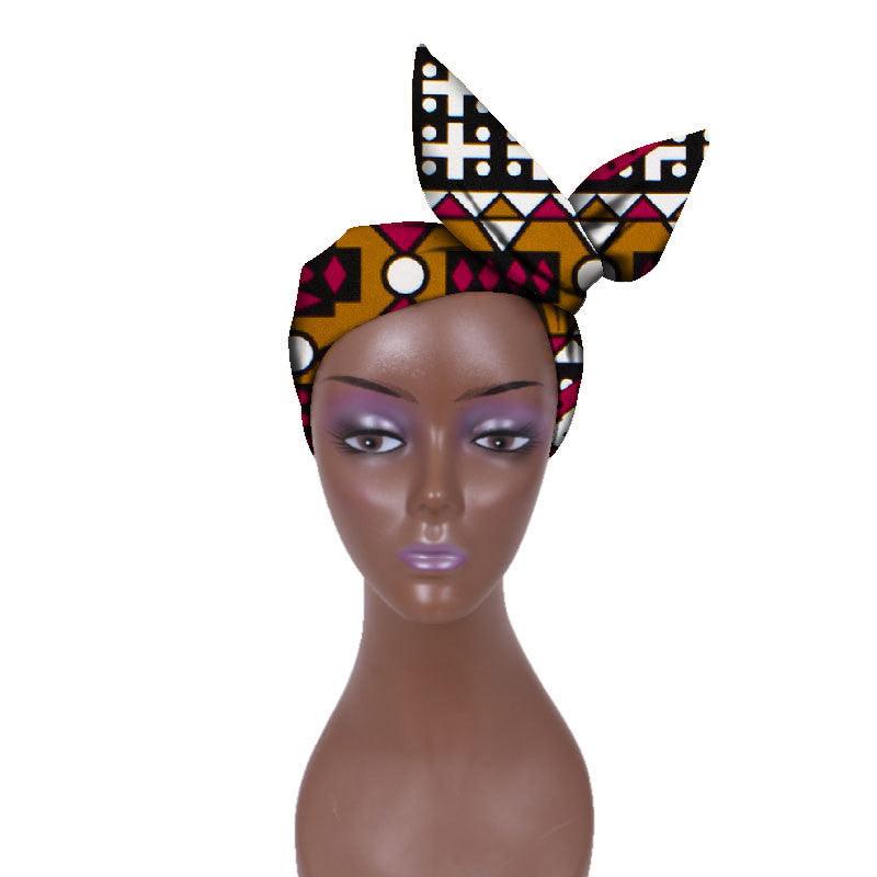 African Women Wax Cloth Cotton Turban - melvincucci