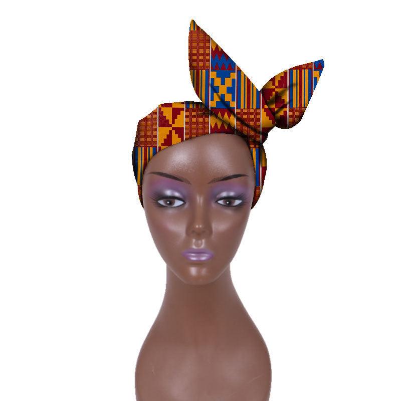African Women Wax Cloth Cotton Turban - melvincucci