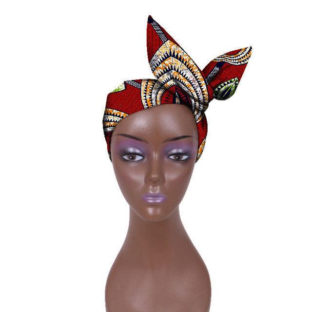 African Women Wax Cloth Cotton Turban - melvincucci
