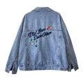 All-match Korean Style Loose Embroidered Denim Jacket Women - melvincucci