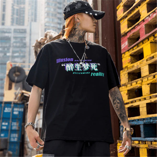 Alphabet illusion short sleeve - melvincucci