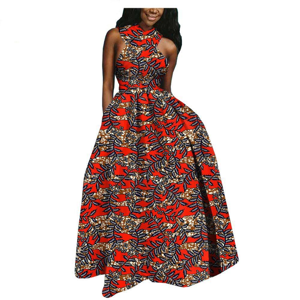 Amazon AliExpress Hot-Selling African Ethnic Cotton Batik Plus Size Dress - melvincucci