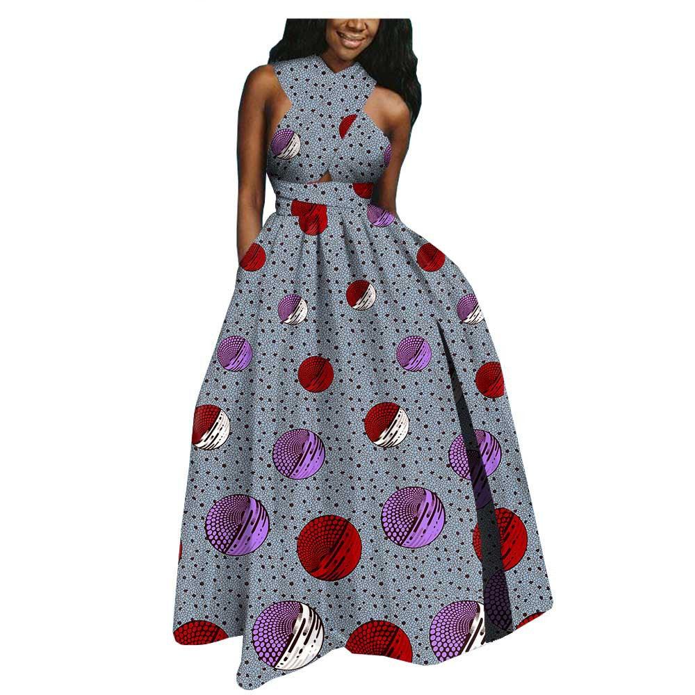 Amazon AliExpress Hot-Selling African Ethnic Cotton Batik Plus Size Dress - melvincucci