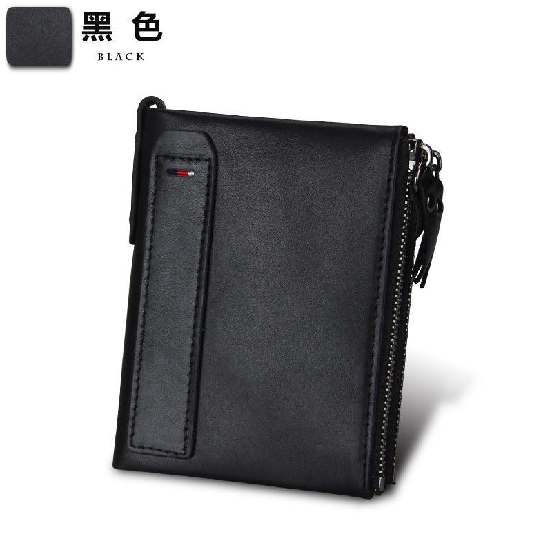 Amazon explosion men crazy horse leather wallet wallet anti-theft brush anti RFID male leather wallet - melvincucci
